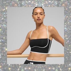 Alo Yoga Airbrush Streamlined Bra Tank in Black/White size S NWT!